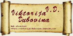 Viktorija Dubovina vizit kartica